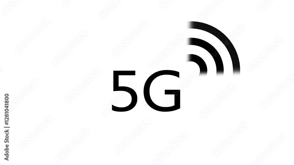 5G Network signal animation. radio wave signal with fast speed network concept. 5G Network signal animation. radio wave signal with fast speed network concept.