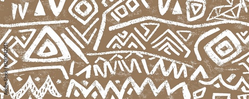 The ornament is native to America and features a seamless Aztec background