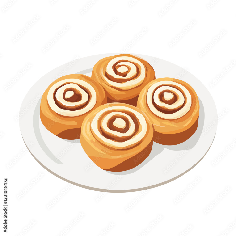 Flat vector cinnamon rolls, minimalist design, isolated on a white background.
Flat vector cinnamon rolls, minimalist design, isolated on a white background.