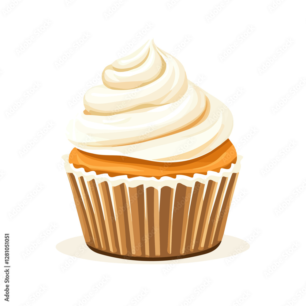Flat vector cupcake, minimalist design, isolated on a white background.
Flat vector cupcake, minimalist design, isolated on a white background.