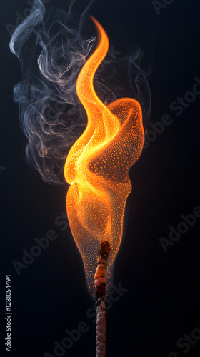 Bonfire Fire flames isolated on black background