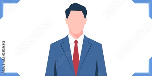 A flat vecor illustration of a man generatd by AI
