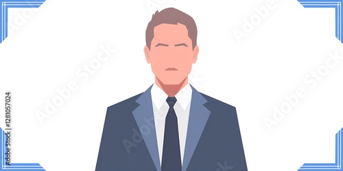 A flat vecor illustration of a man generatd by AI