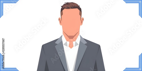 A flat vecor illustration of a man generatd by AI