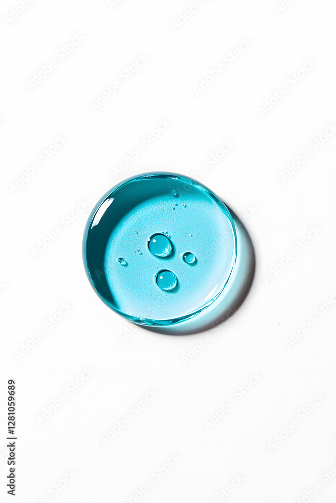 Light blue gel drop isolated on white background Light blue gel drop isolated on white background
