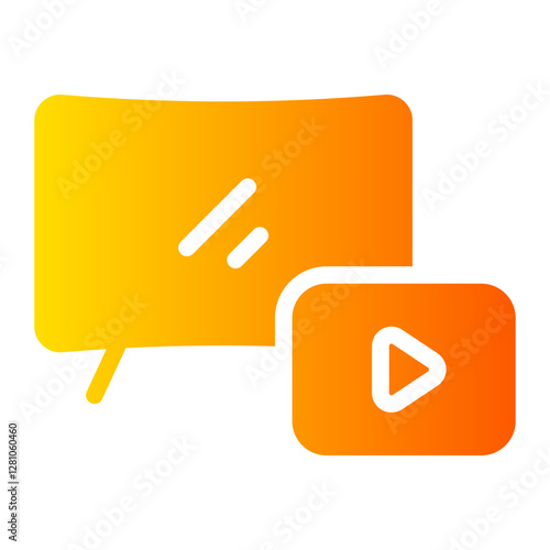 television gradient icon
