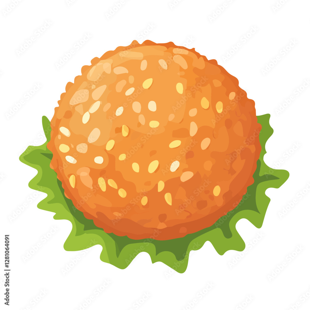 Flat vector falafel, minimalist design, isolated on a white background.
Flat vector falafel, minimalist design, isolated on a white background.