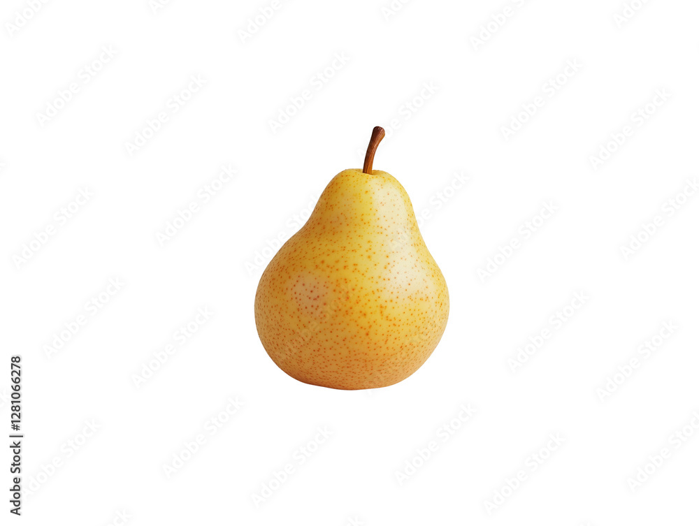 Single Ripe Yellow Pear on Black Background. Single Ripe Yellow Pear on Black Background.