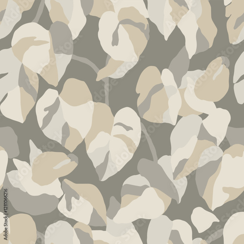 Vector monstera plant seamless pattern