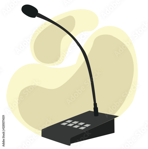 Table microphone vector illustration. microphone for conference 
