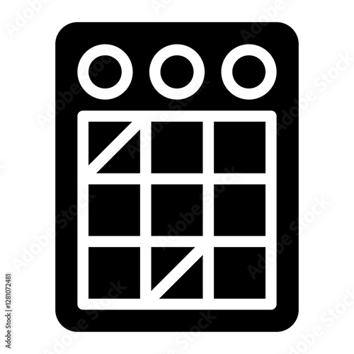 bingo glyph icon