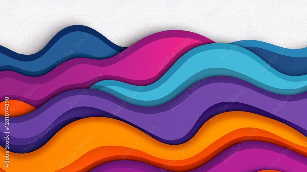 A wave of abstract color with particles that glow and move A wave of abstract color with particles that glow and move