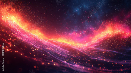 Wallpaper Mural Futuristic burst of motion with colorful streaks creating a high-energy abstract effect in a vibrant cosmos Torontodigital.ca