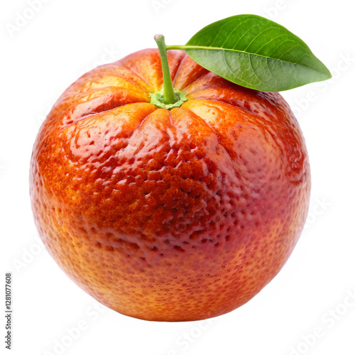 Blood Orange fruit isolated on transparent background 