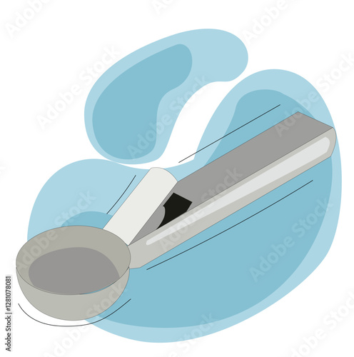 Scoop for ice cream .metall spoons for make ice