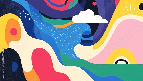 Abstract Colorful Landscape