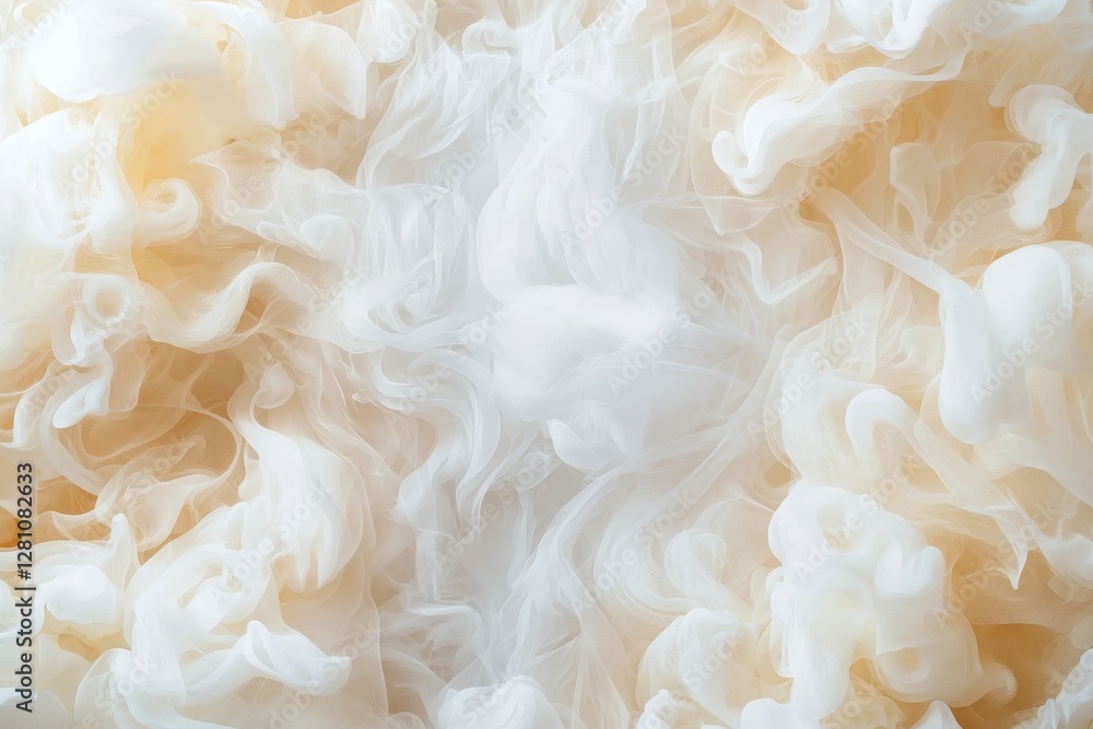 Fototapeta premium Dust particles, soil, and smoke form a cloud isolated against a clear, white background, with a brown whirlwind and dust explosion rising