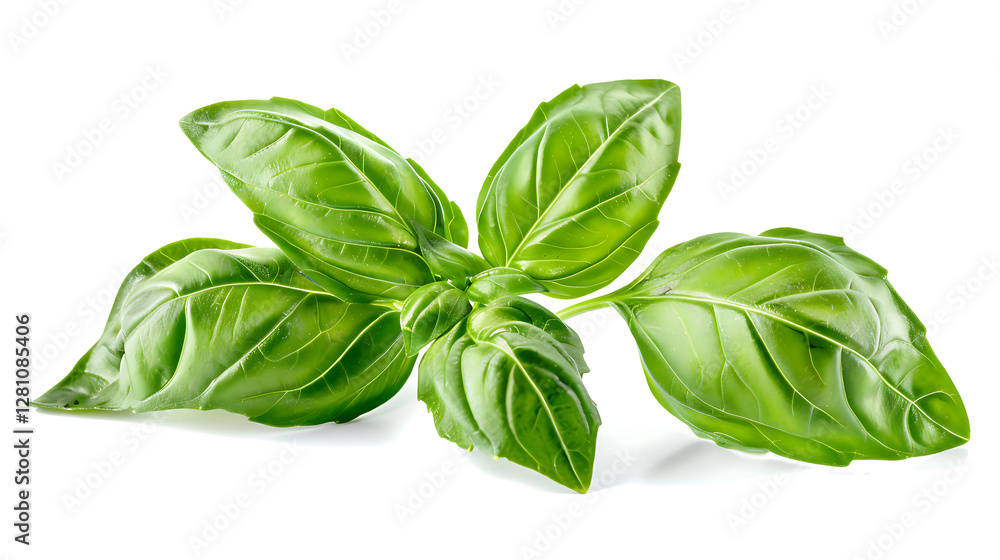 basil isolated on white background basil isolated on white background
