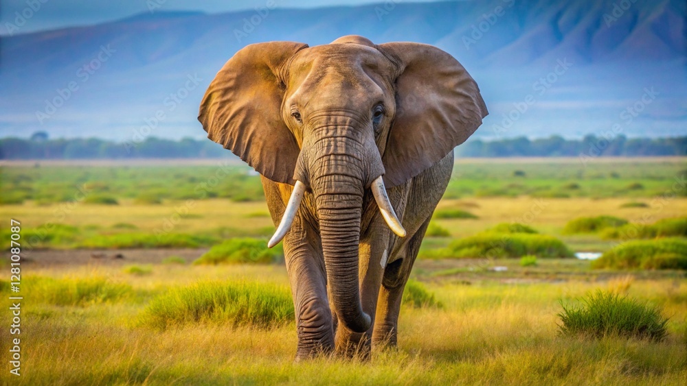 Naklejka premium African Elephant, Loxodonta africana, South Africa