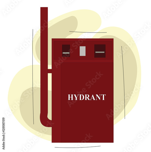 Fire Hydrant Box. Red Fire Hydrant