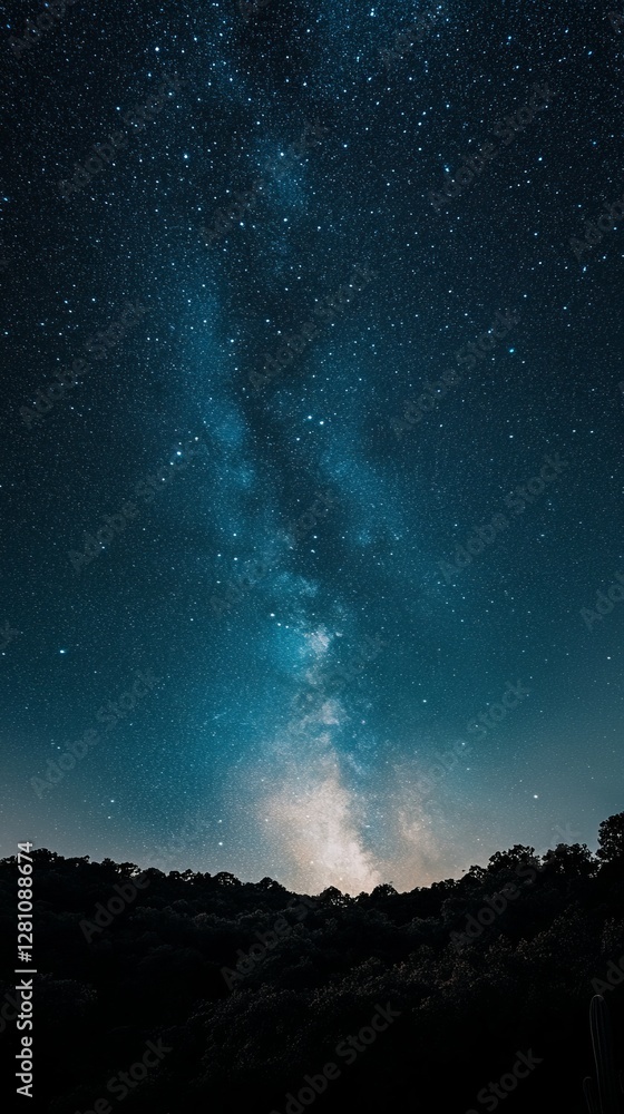 A breathtaking view of the night sky filled with stars. The Milky Way stretches across the horizon, a cosmic wonder inviting exploration and admiration. Generative AI A breathtaking view of the night sky filled with stars. The Milky Way stretches across the horizon, a cosmic wonder inviting exploration and admiration. Generative AI