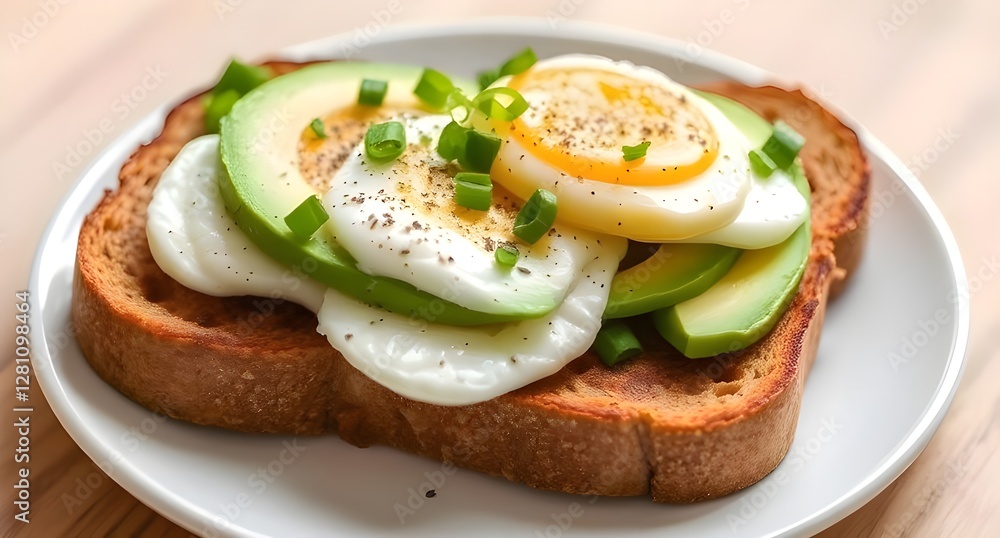 Whole-Grain Toast with Avocado and Hard-Boiled Egg. Workout protein breakfast Whole-Grain Toast with Avocado and Hard-Boiled Egg. Workout protein breakfast
