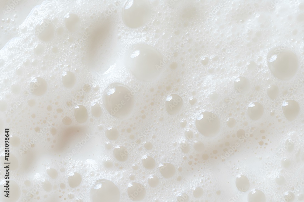 white soap foam with bubbles, top view. white soap foam with bubbles, top view.