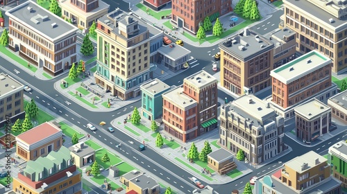 A vibrant city center with towering offices and bustling streets, representing the dynamic pulse of a growing economy.