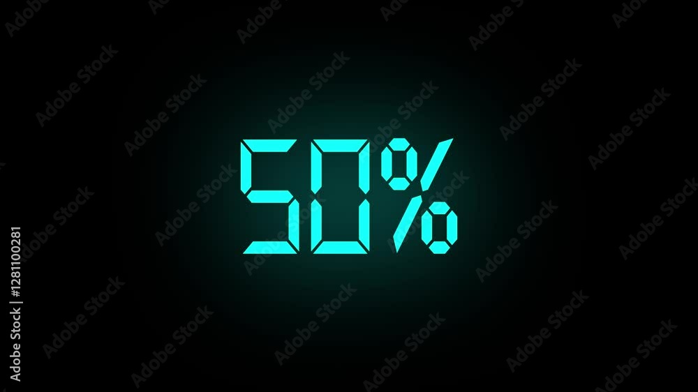 Futuristic Progress Circle with Vibrant Neon Colors 0% to 100% . Glowing neon number counting from 0 to 100 percentage animation .4k video Futuristic Progress Circle with Vibrant Neon Colors 0% to 100% . Glowing neon number counting from 0 to 100 percentage animation .4k video