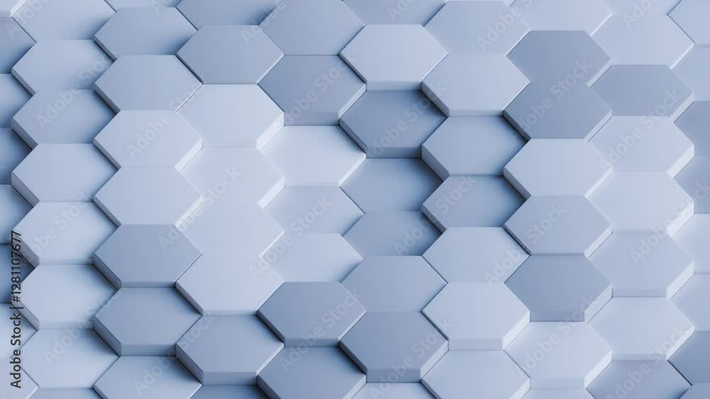 abstract 3d hexagon background, 4k seamless loop abstract 3d hexagon background, 4k seamless loop