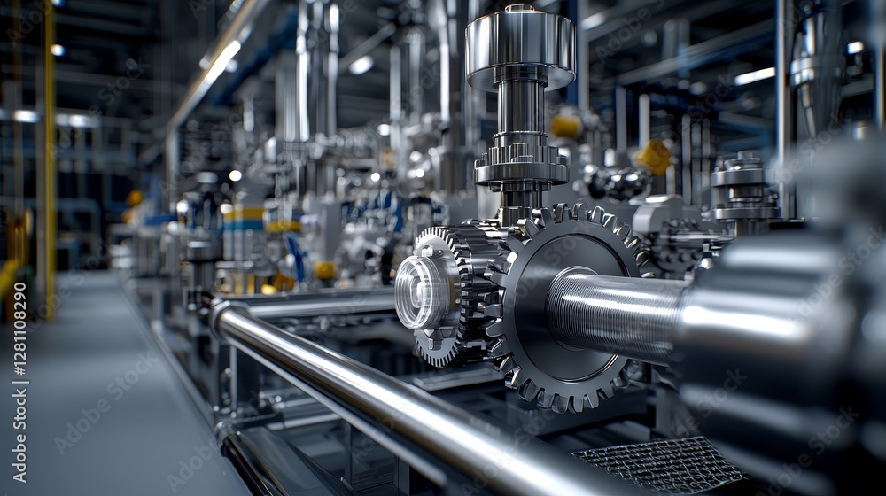 A sophisticated gearbox with precise gears and pistons, highlighting the cutting-edge advancements in modern mechanical systems