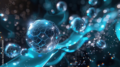 Fototapeta Naklejka Na Ścianę i Meble -  The geometric form of future technological sense