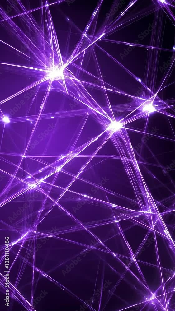 Exploring a vibrant network of glowing purple lines and stars against a dark background during an abstract light display Exploring a vibrant network of glowing purple lines and stars against a dark background during an abstract light display