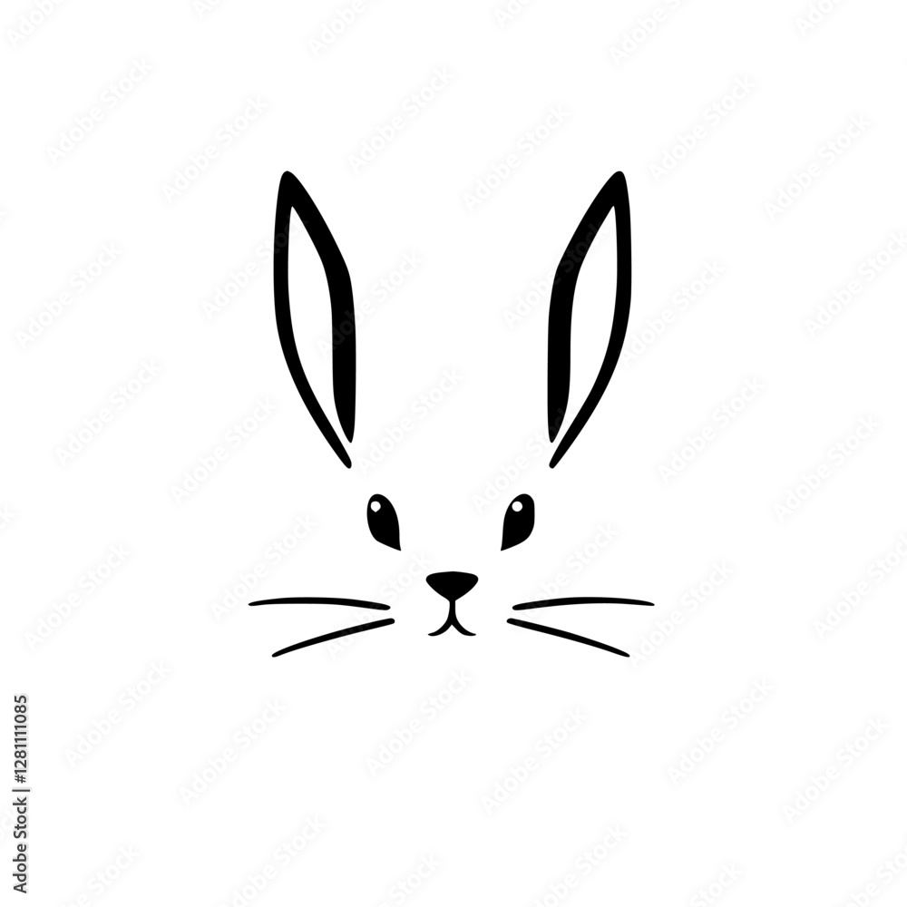 Minimalist Rabbit Silhouette: A Bold Study of Lines, Shapes, and Whimsical Simplicity Minimalist Rabbit Silhouette: A Bold Study of Lines, Shapes, and Whimsical Simplicity