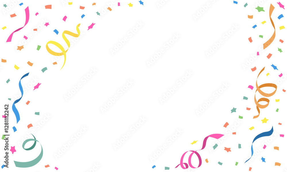 Colorful many stars and square small paper spin falling isolated on white background. Confetti for birthday, party, festival fair, celebration, and congratulation. Vector illustration flat design. Colorful many stars and square small paper spin falling isolated on white background. Confetti for birthday, party, festival fair, celebration, and congratulation. Vector illustration flat design.