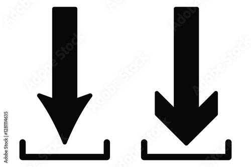 Download arrow. Download icon vector illustration on white background. vector download web sign. 