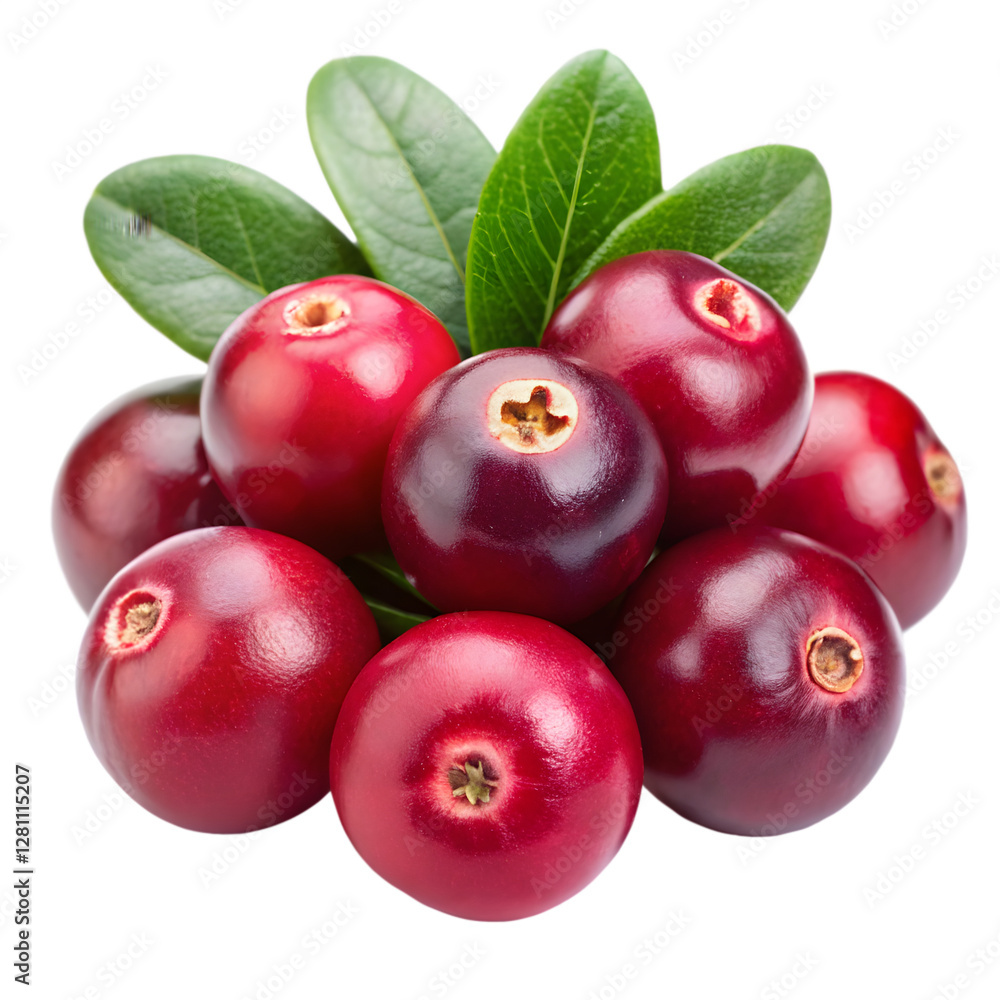 Cranberry fruit isolated on transparent background Cranberry fruit isolated on transparent background