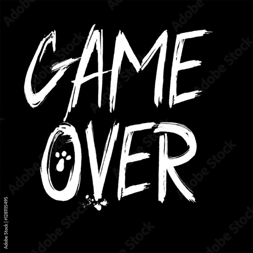 Vector illustration of game over.