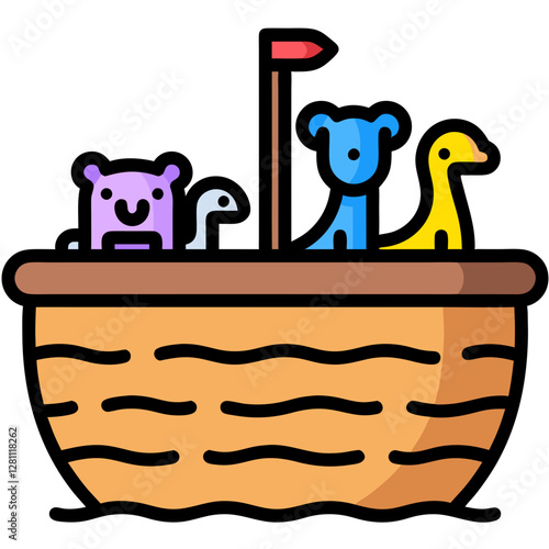 Noah's ark vector  illustration