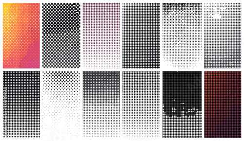 Vector seamless halftone dots pattern, sport textile texture, dotted mosaic, row holes grid background, polka graphic, abstract wallpaper, geometric halftone design