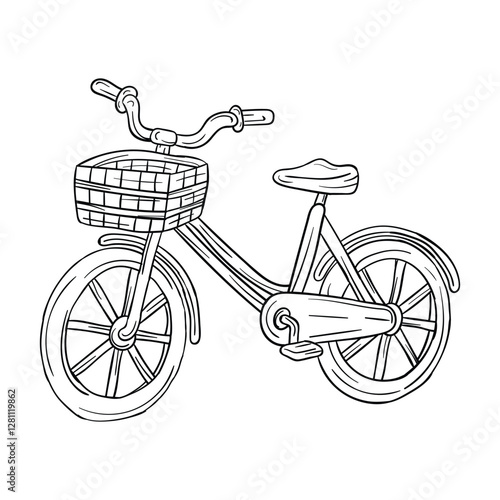 Hand drawing style of bike vector. It is suitable for vehicle icon, sign or symbol.