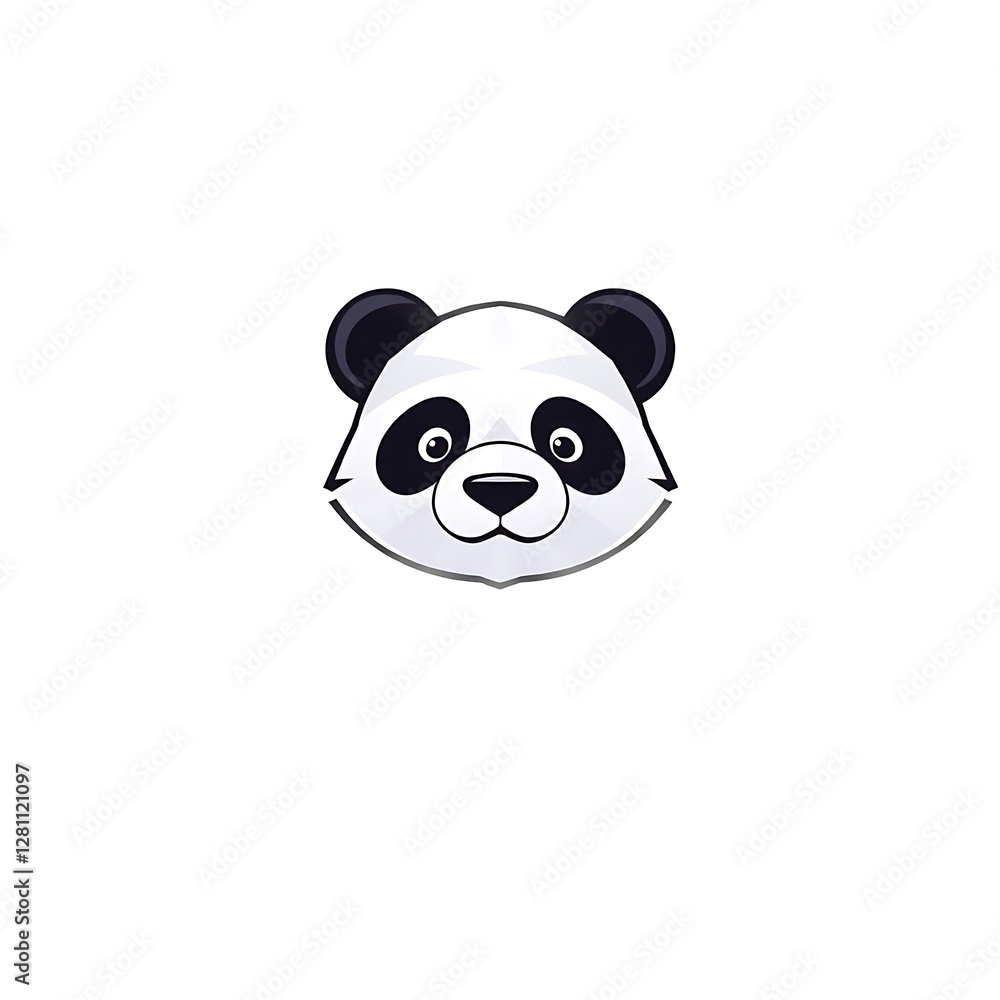 Adorable Panda Mascot Logo on White PNG Background for Branding and Merchandise Adorable Panda Mascot Logo on White PNG Background for Branding and Merchandise