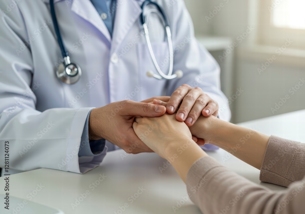 Trusted Medical Professional Offering Empathy and Care Through Touch Trusted Medical Professional Offering Empathy and Care Through Touch