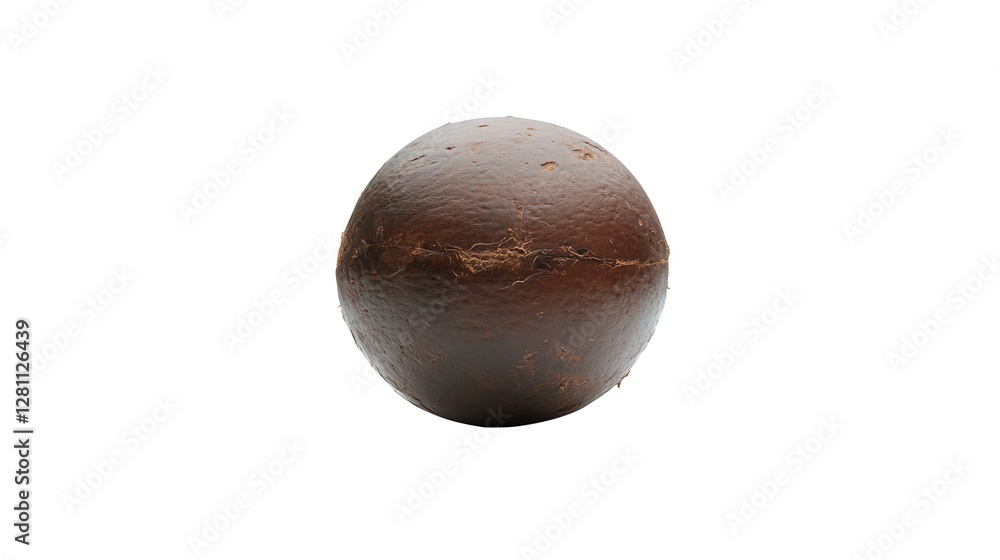Isolated Chocolate Brown Sphere on White Background for Graphic Use Isolated Chocolate Brown Sphere on White Background for Graphic Use