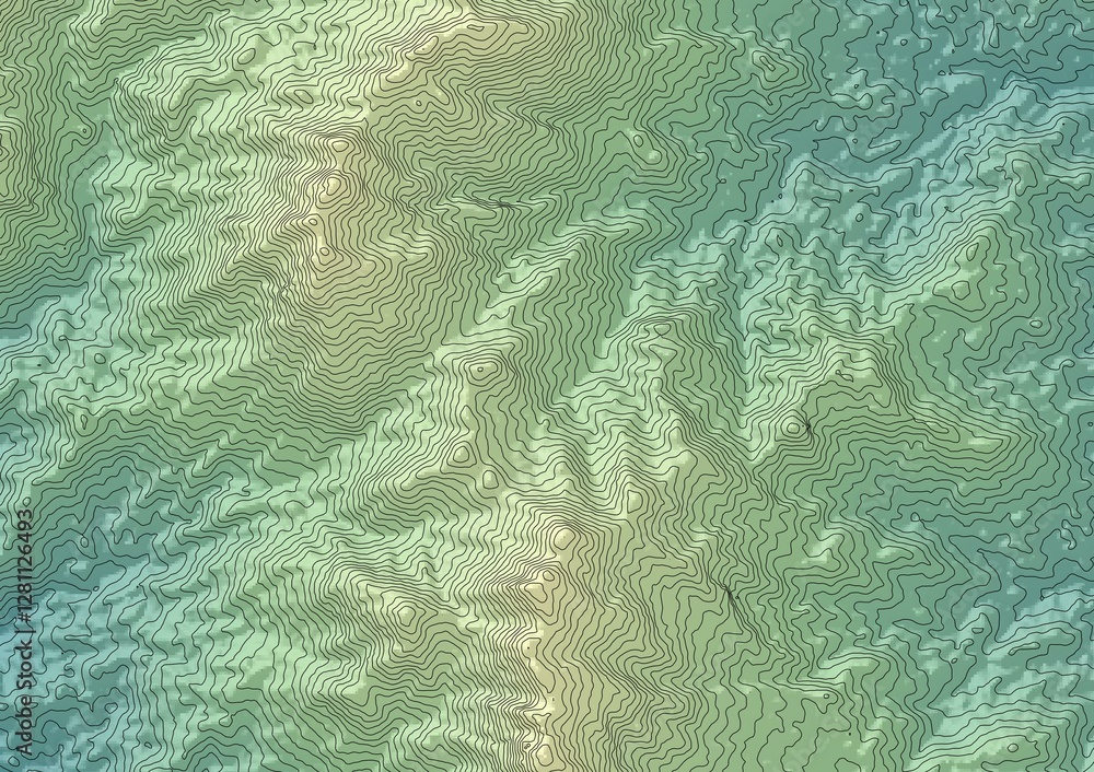 Mapa topográfico, curvas de nivel