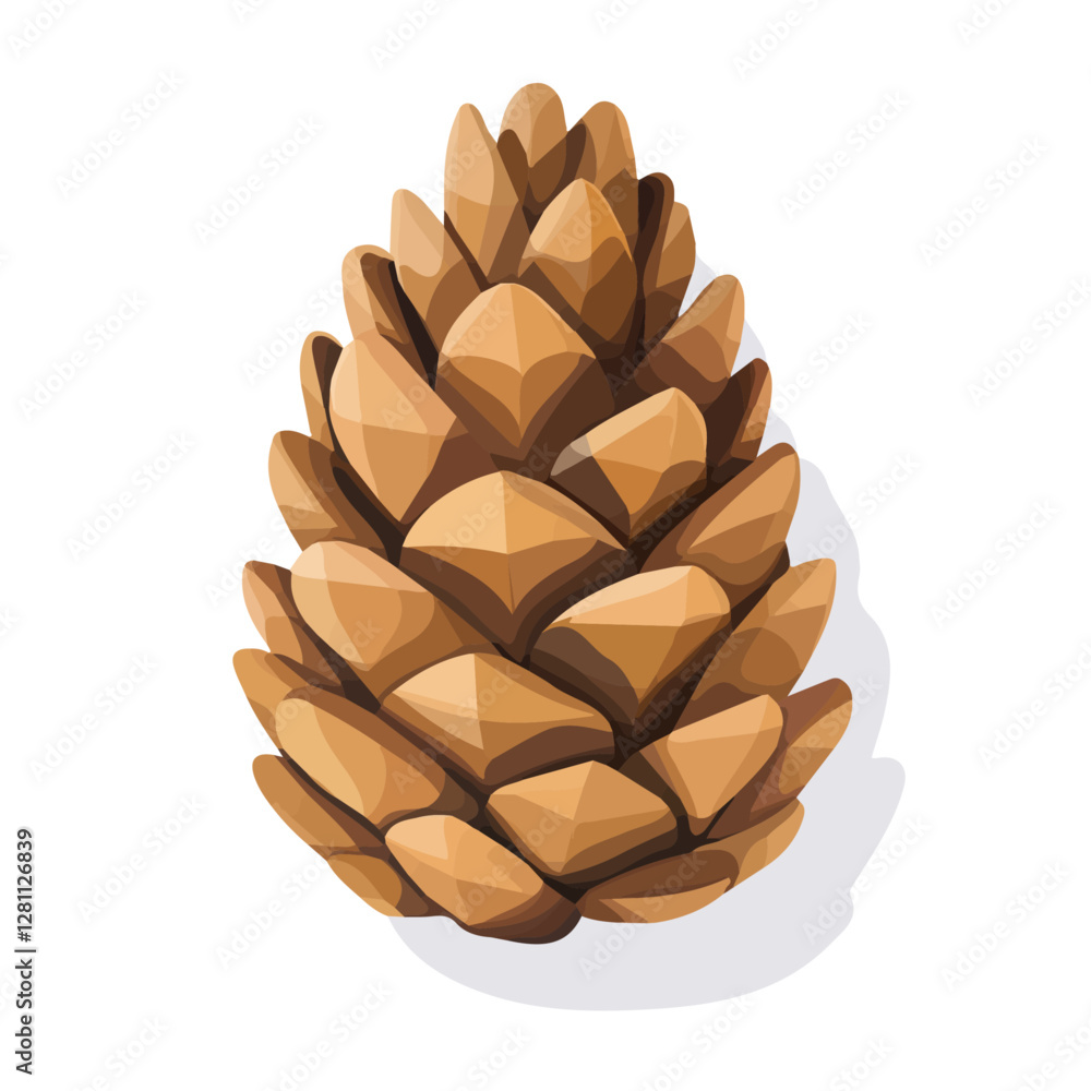 Flat vector pine nut, minimalist design, isolated on a white background.
Flat vector pine nut, minimalist design, isolated on a white background.