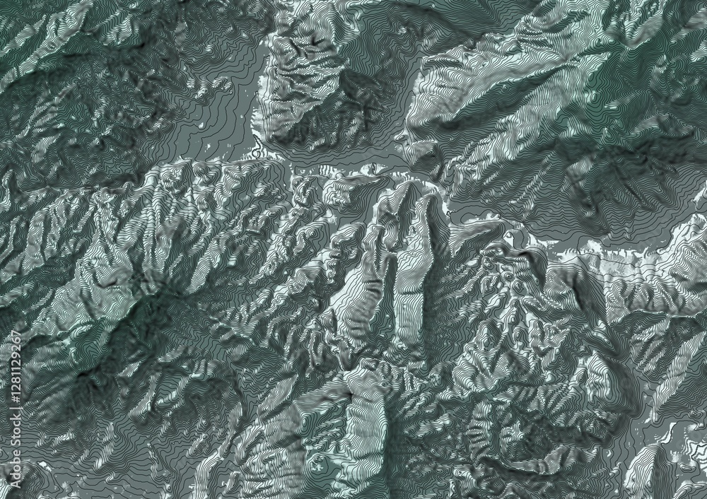 Mapa topográfico, curvas de nivel