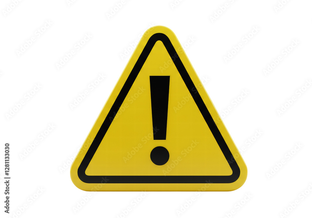 Yellow Triangle Warning Sign with Exclamation Mark on Black Background Yellow Triangle Warning Sign with Exclamation Mark on Black Background