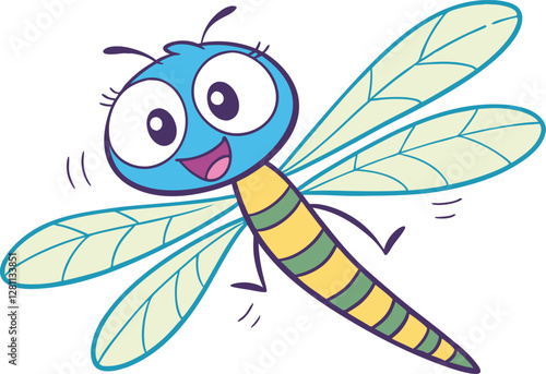 dragonfly cartoon vector illustration
