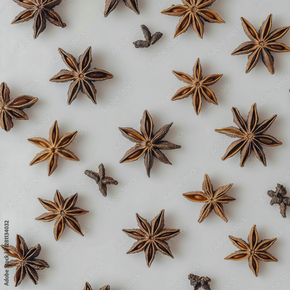 Star Anise against a white background Star Anise against a white background
